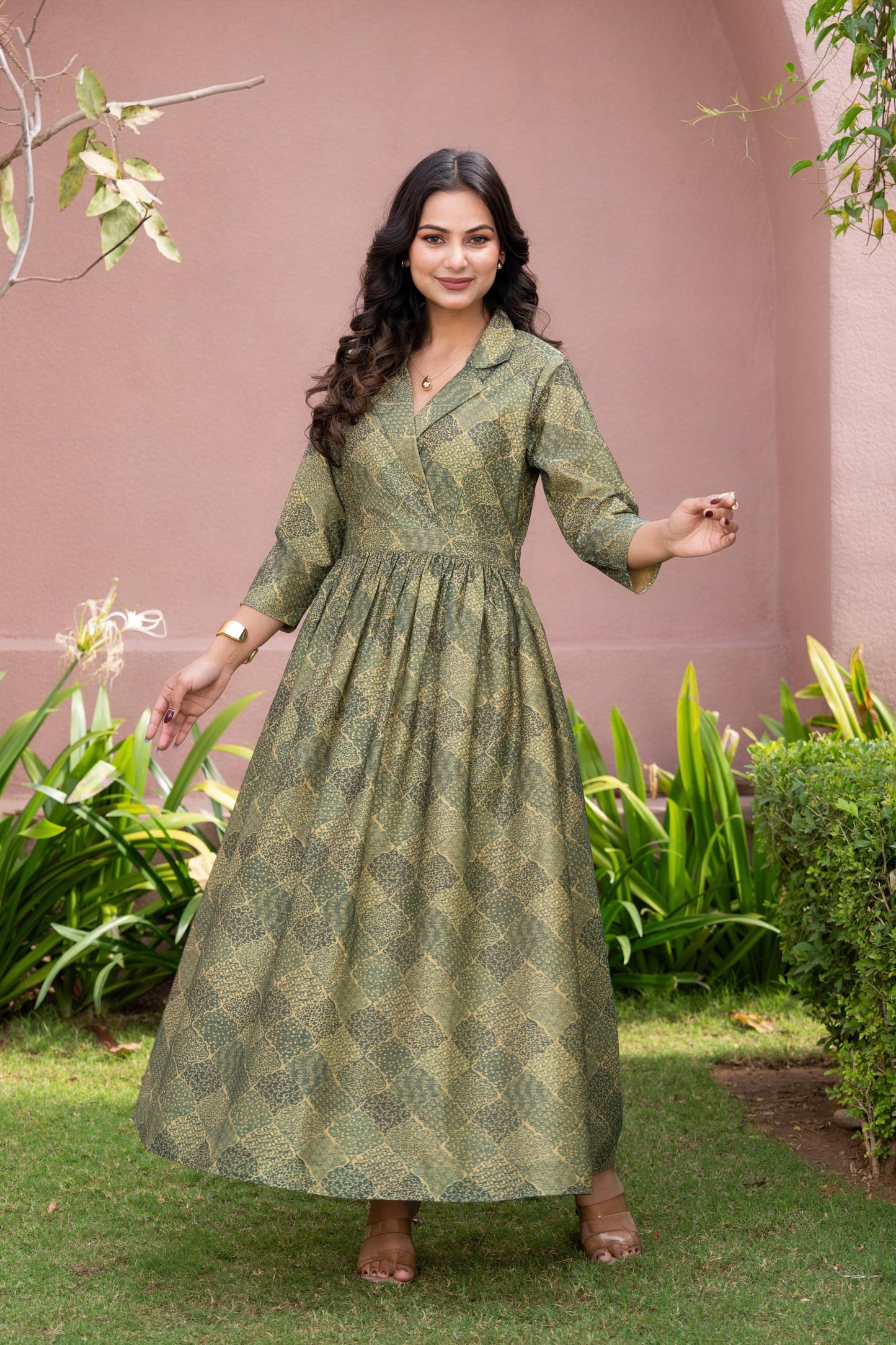Ruhani Olive Grace Dress