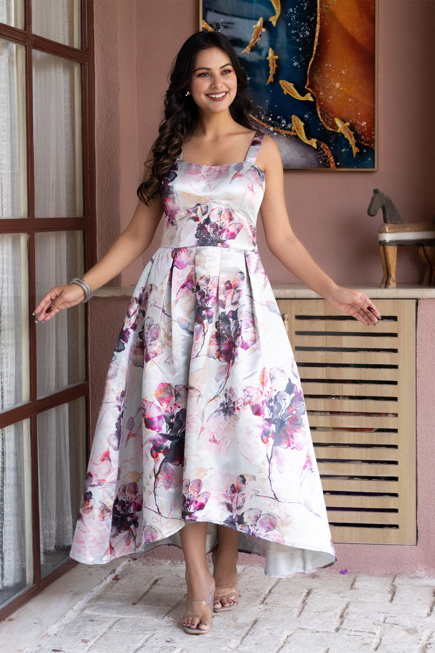 Rosy Aura Jacket Style Dress