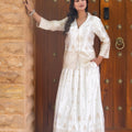 Ivory Gold Embroidered Co-ord Set
