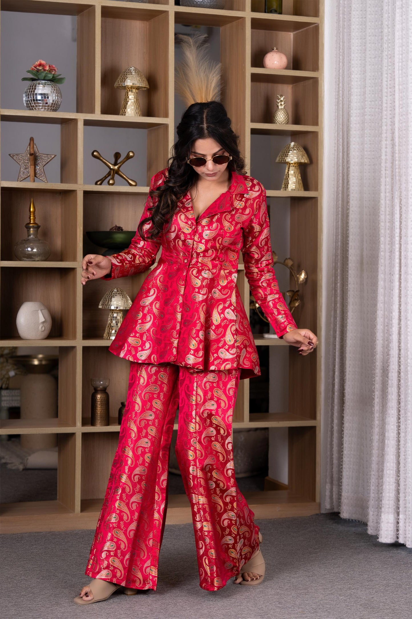 Pink Premium Brocade Co-ord Set