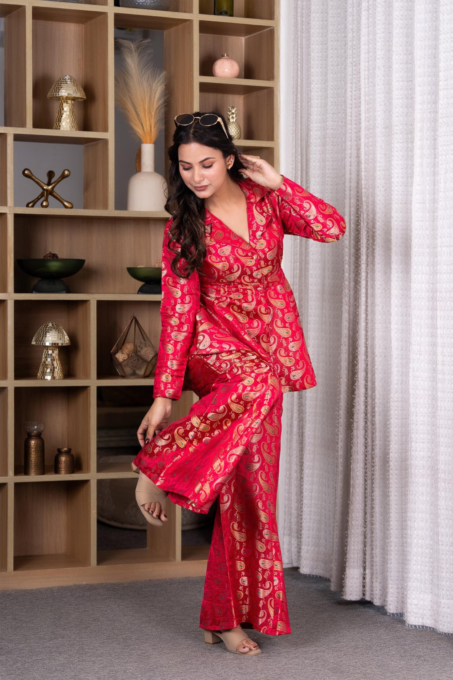 Pink Premium Brocade Co-ord Set