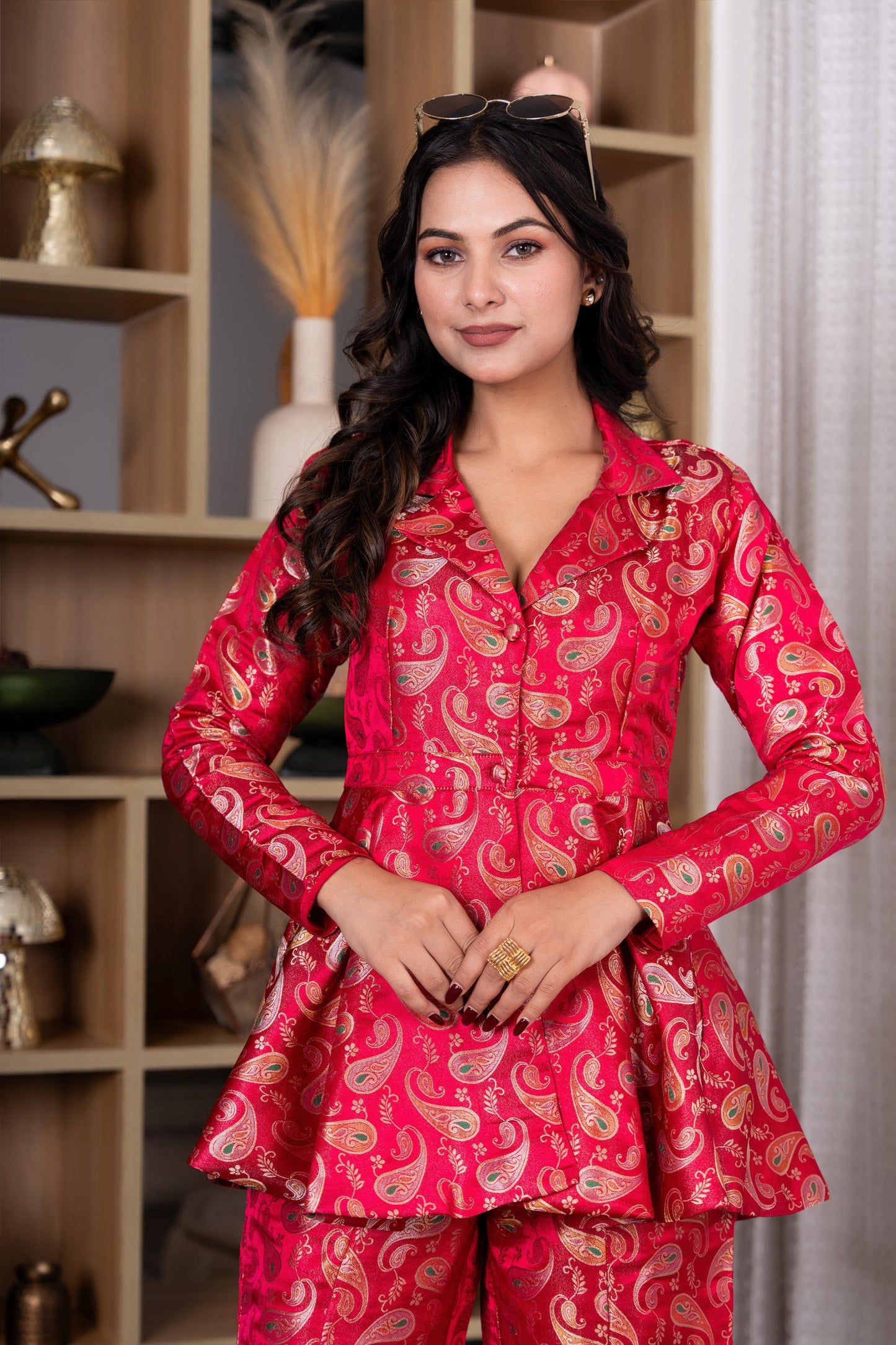 Pink Premium Brocade Co-ord Set
