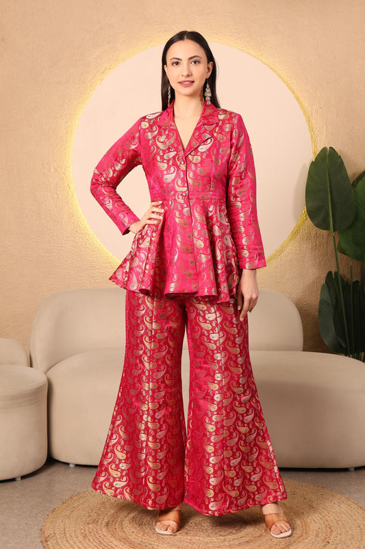 Pink Premium Brocade Co-ord Set