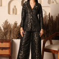 Black Gold Brocade Co-ord Set