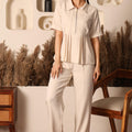 Ivory Aura Pleated Co-ord Set