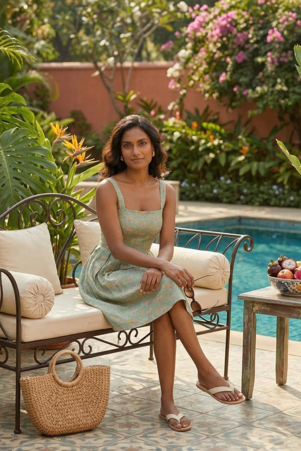 Mint Blossom Fit & Flare Dress